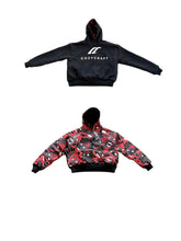 Load image into Gallery viewer, CHAOTIC ALTER EGO (REVERSIBLE) HOODIE RED &amp; BLACK