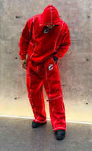 Load image into Gallery viewer, Red Cozy Craft Reverse Stitch Sweatsuit (Wide Leg Sweatpants)