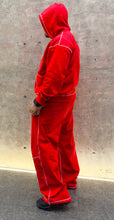 Load image into Gallery viewer, Red Cozy Craft Reverse Stitch Sweatsuit (Wide Leg Sweatpants)